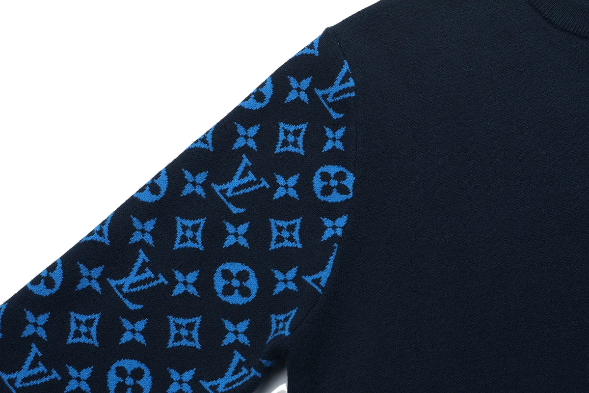 Monogram Sleeve Wool Crew-Neck Sweater D18521586 — view 5