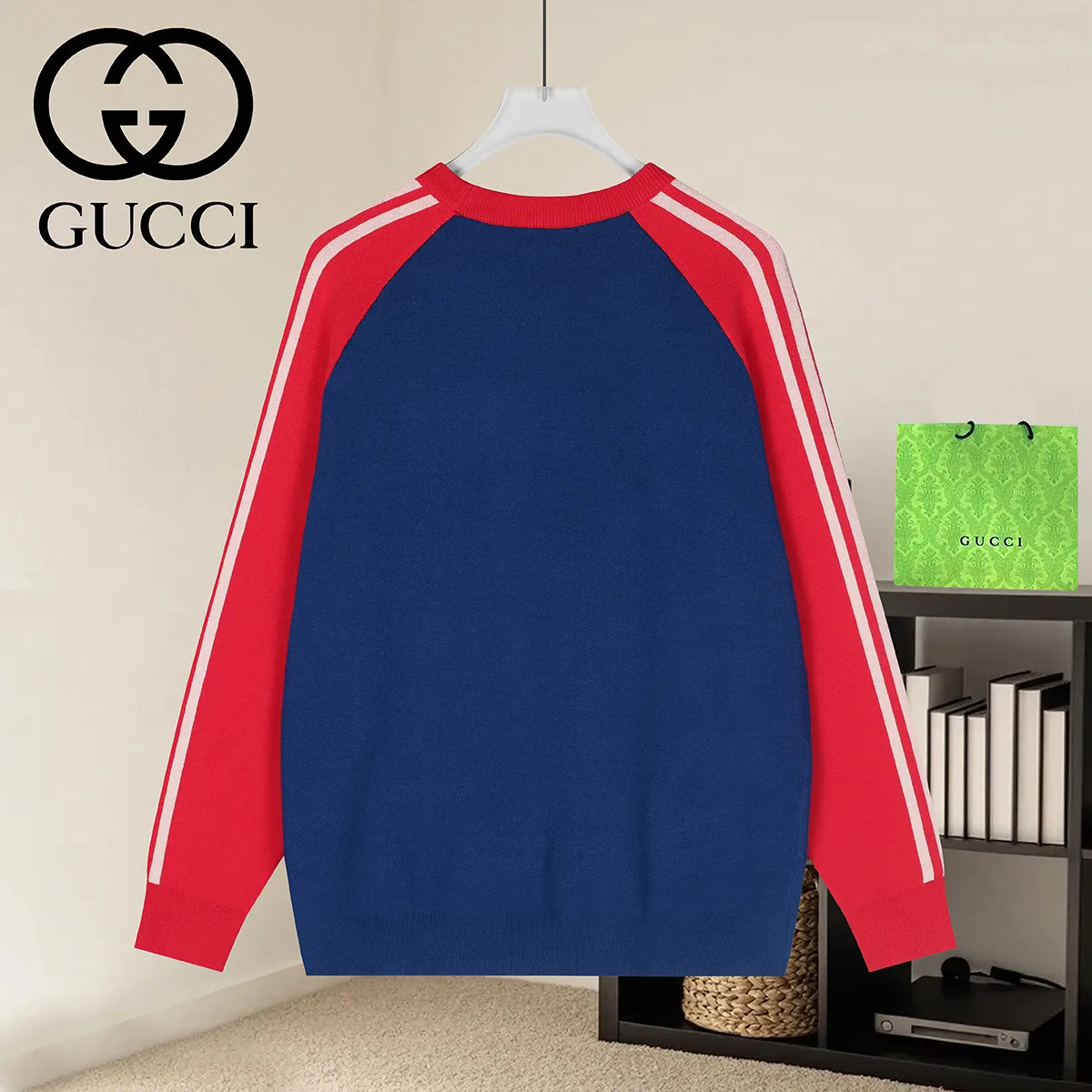 Adidas x Gucci Logo Embroidered Knit Sweater D19021567 — view 2