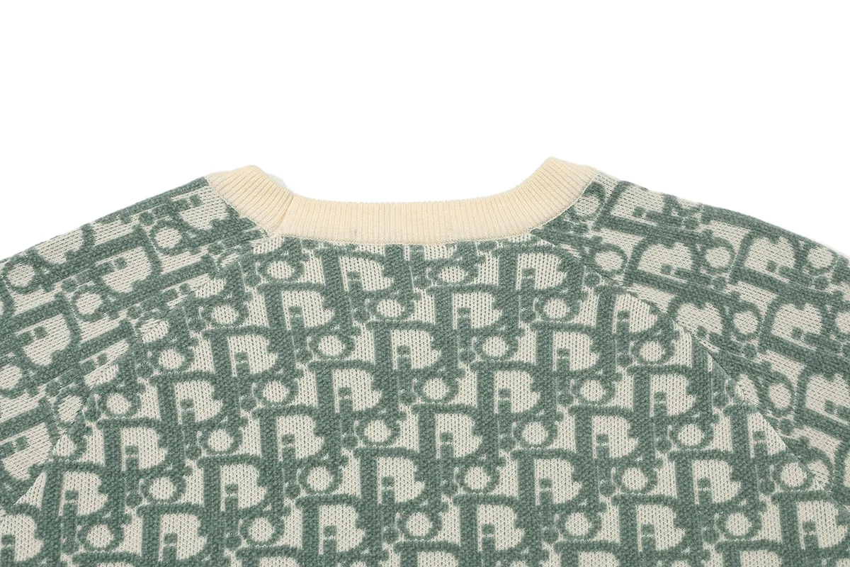 Oblique Jacquard Crew-Neck Sweater D20021628 — view 4