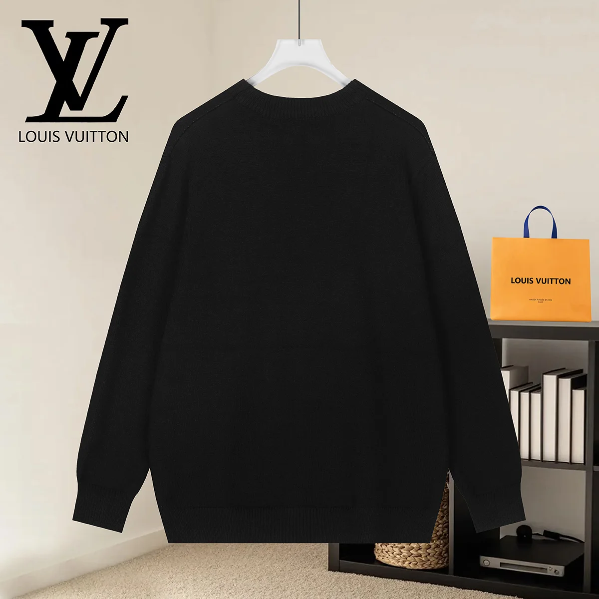 Logo Chenille Embroidery Knit Sweater D20021620 — view 2