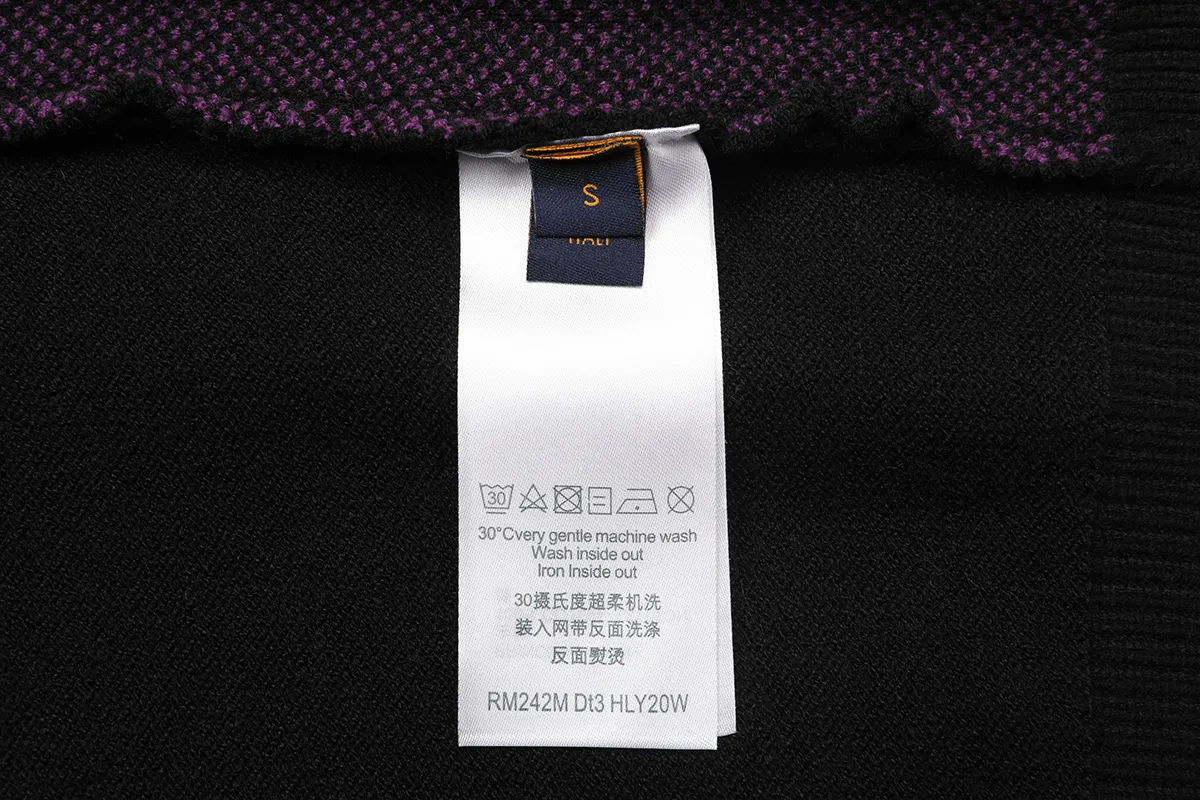 Logo Chenille Embroidery Knit Sweater D20021620 — view 8