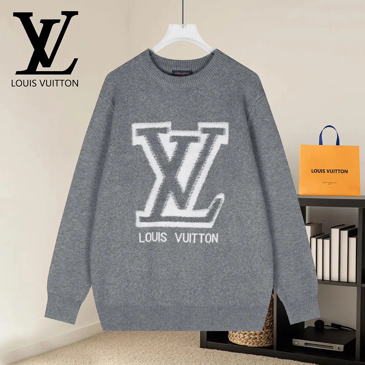 Logo Jacquard Crew-Neck Sweater D20021621