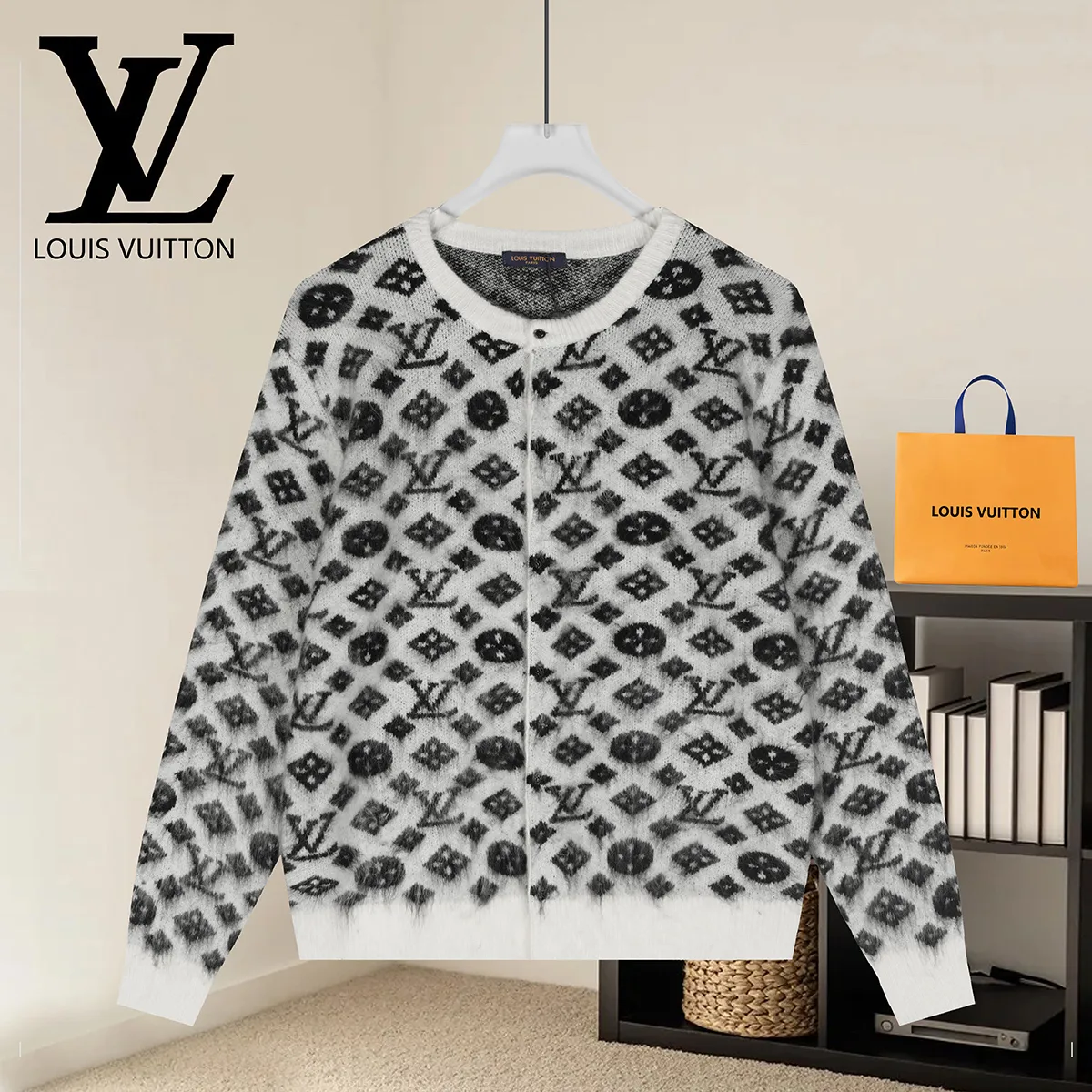 Monogram Jacquard Knit Cardigan D21021608