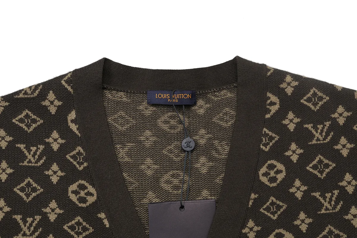 Monogram Doodles Embroidered Wool Cardigan D22021595 — view 3