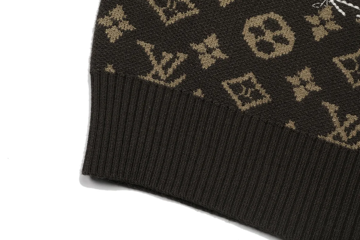Monogram Doodles Embroidered Wool Cardigan D22021595 — view 8