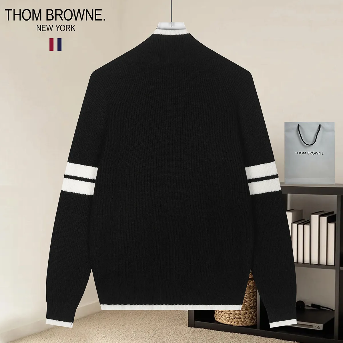Zip-Up Merino Wool Cardigan D22021585 — view 2