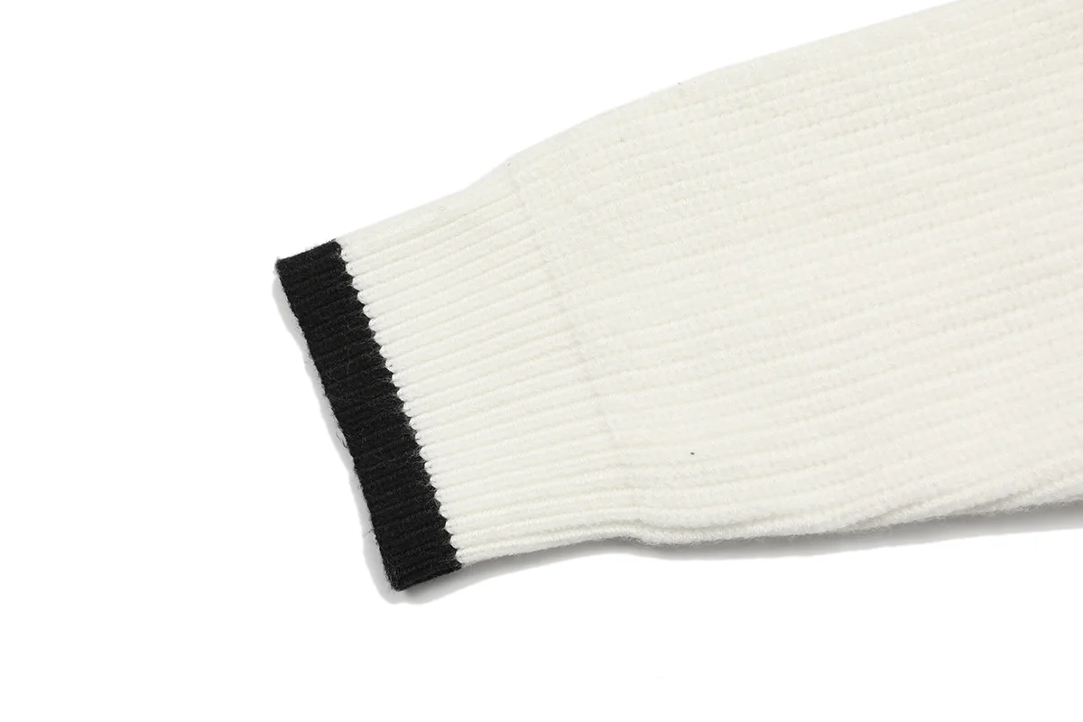 Striped Merino Wool Zip-Up Cardigan D22021584 — view 7