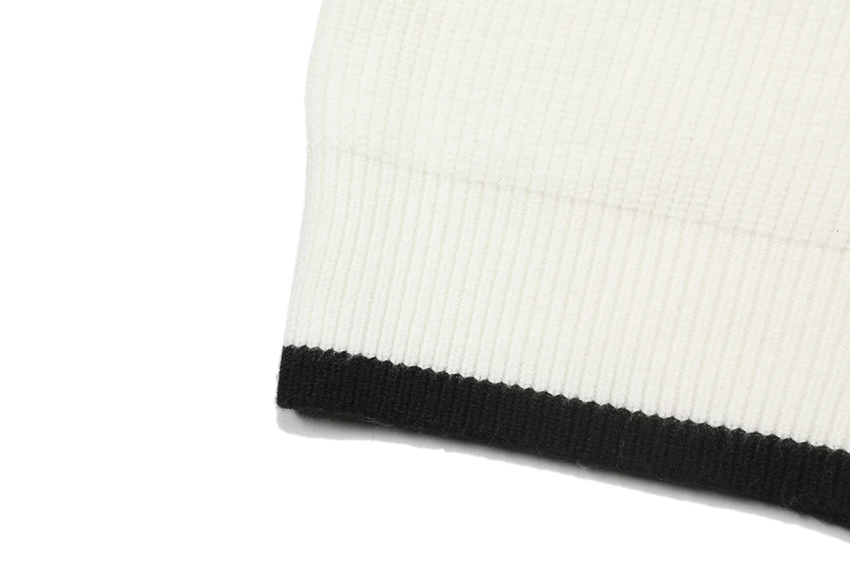 Striped Merino Wool Zip-Up Cardigan D22021584 — view 8