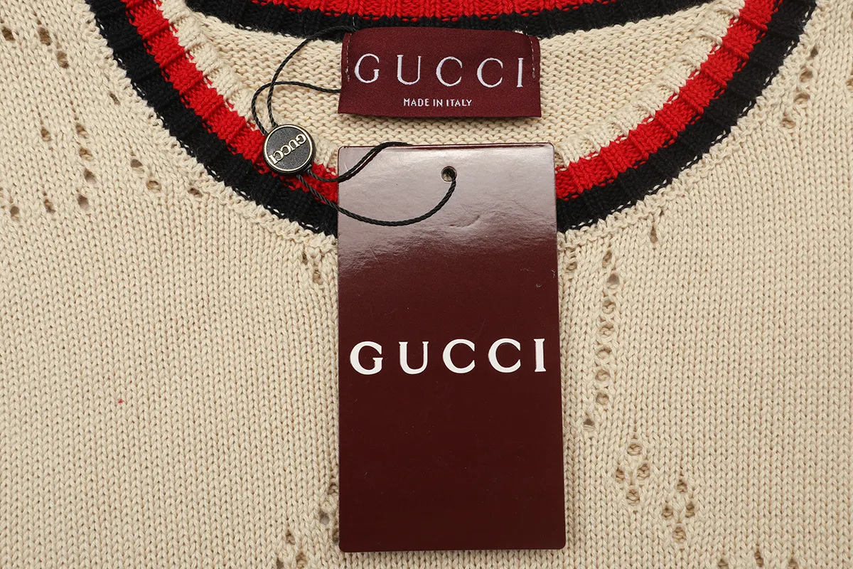 GG Perforated Wool Crew-Neck Sweater D18021640 — view 3