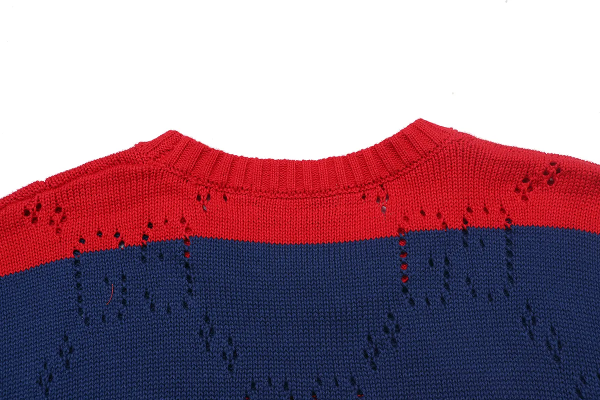 Striped GG Perforated Wool Sweater D18021645 — view 4