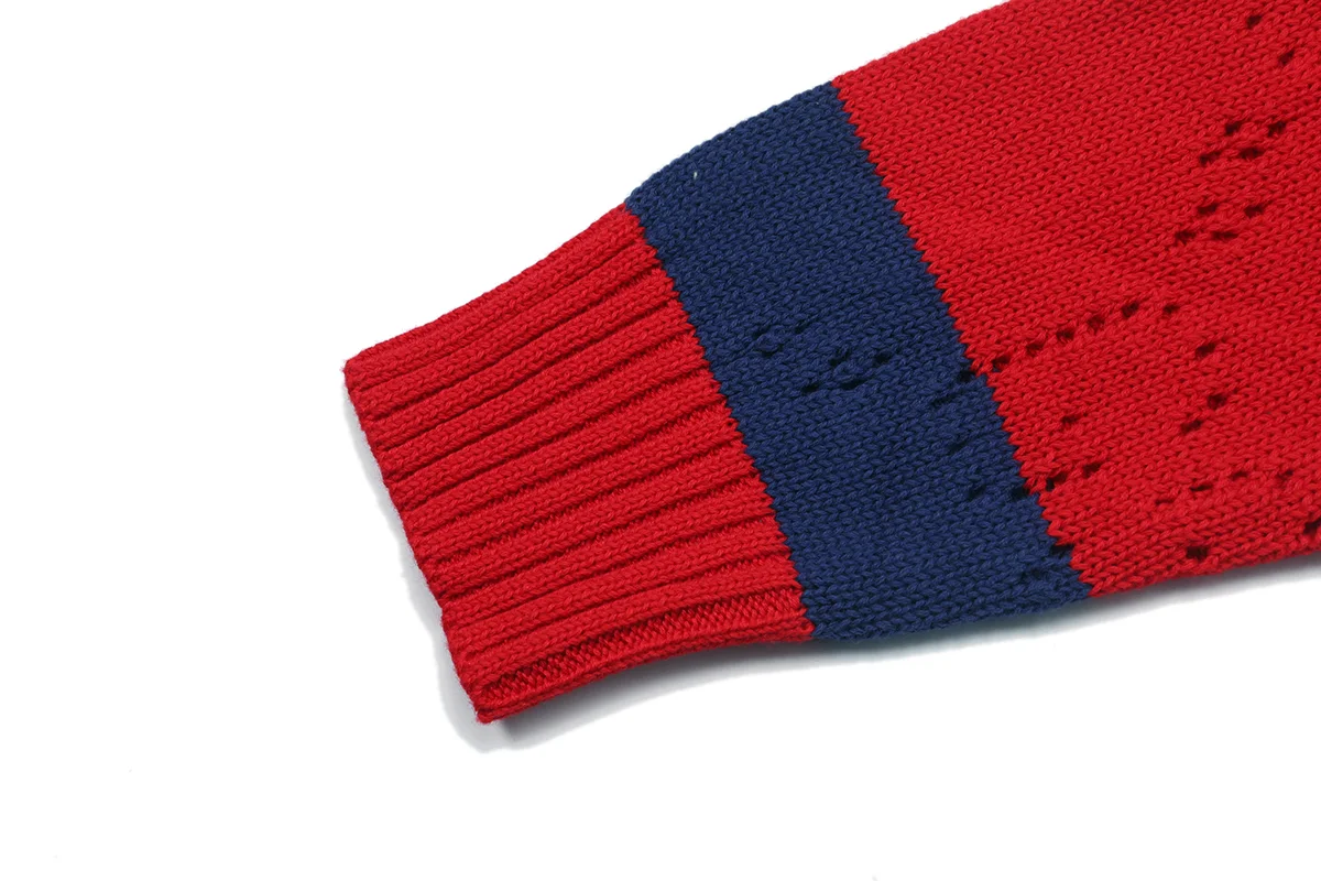 Striped GG Perforated Wool Sweater D18021645 — view 6
