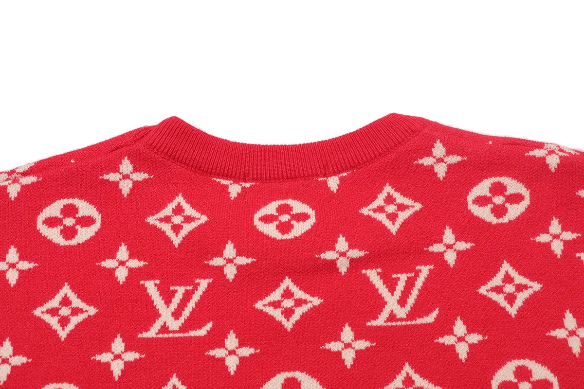 Monogram Intarsia Wool Crew-Neck Sweater D18021614 — view 4