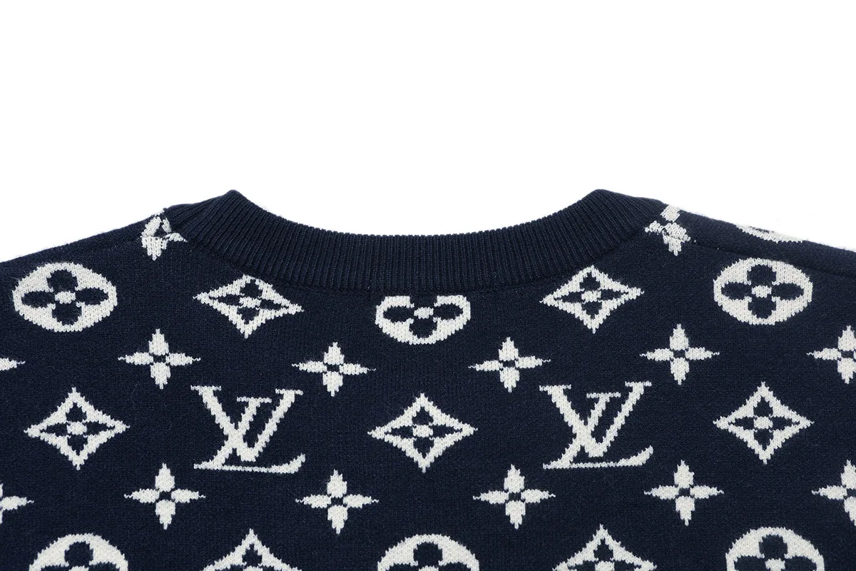 Monogram Intarsia Wool Crew-Neck Sweater D18021613 — view 4