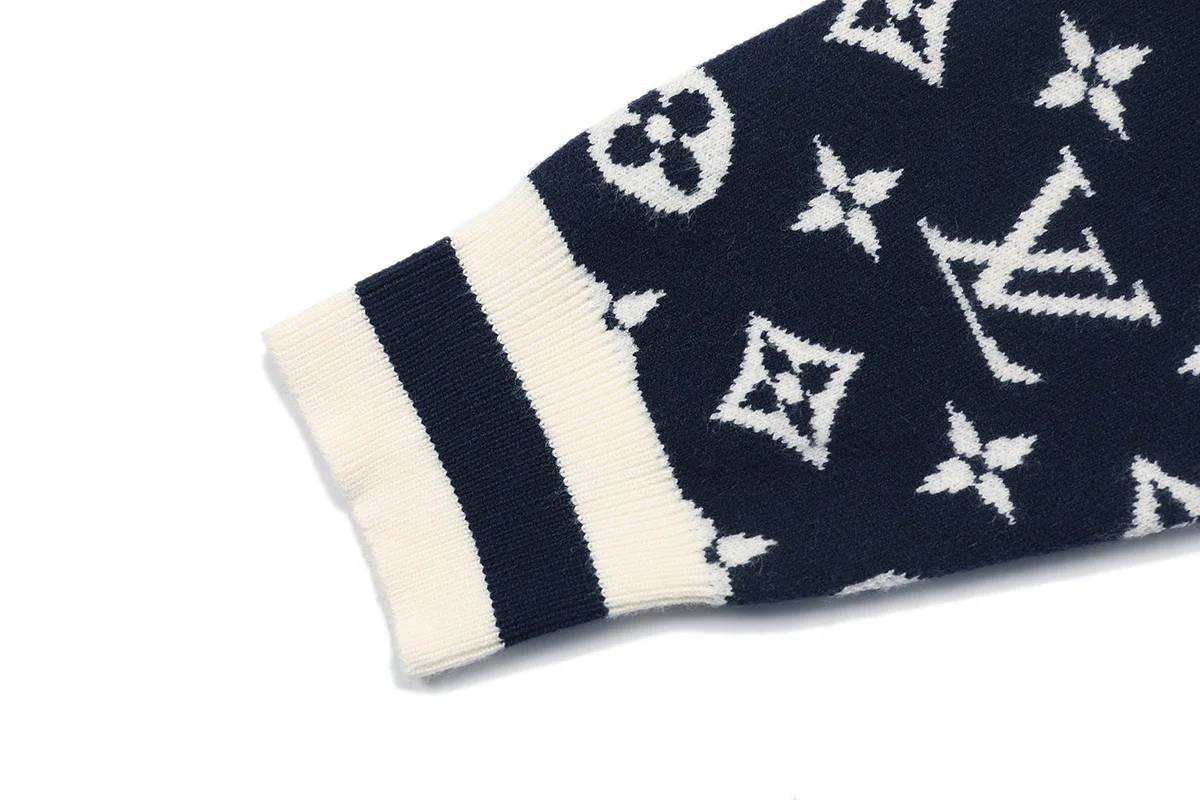 Monogram Intarsia Wool Crew-Neck Sweater D18021613 — view 6