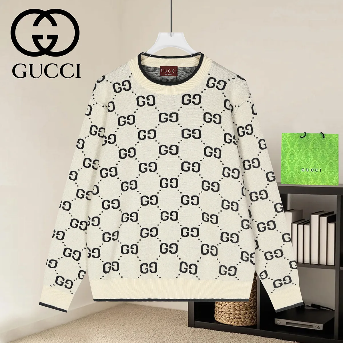 GG Monogram Jacquard Knit Sweater D18521649