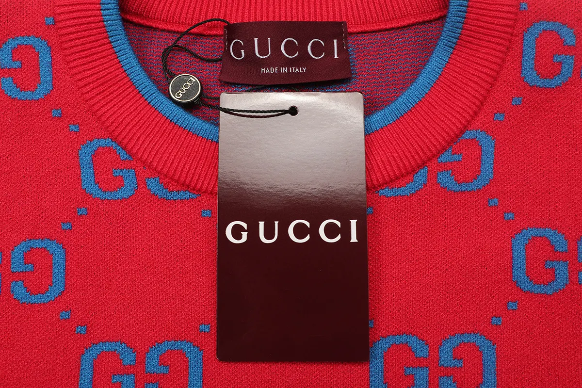 GG Monogram Jacquard Cotton Knit Sweater D18521650 — view 3