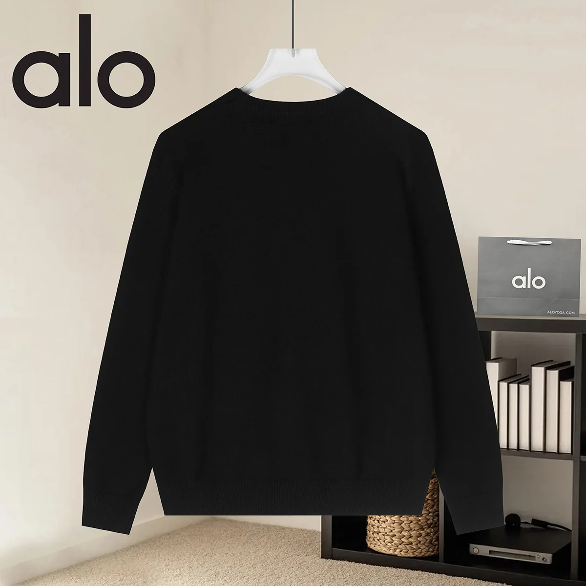 Logo Jacquard Cotton Knit Sweater D18521625 — view 2
