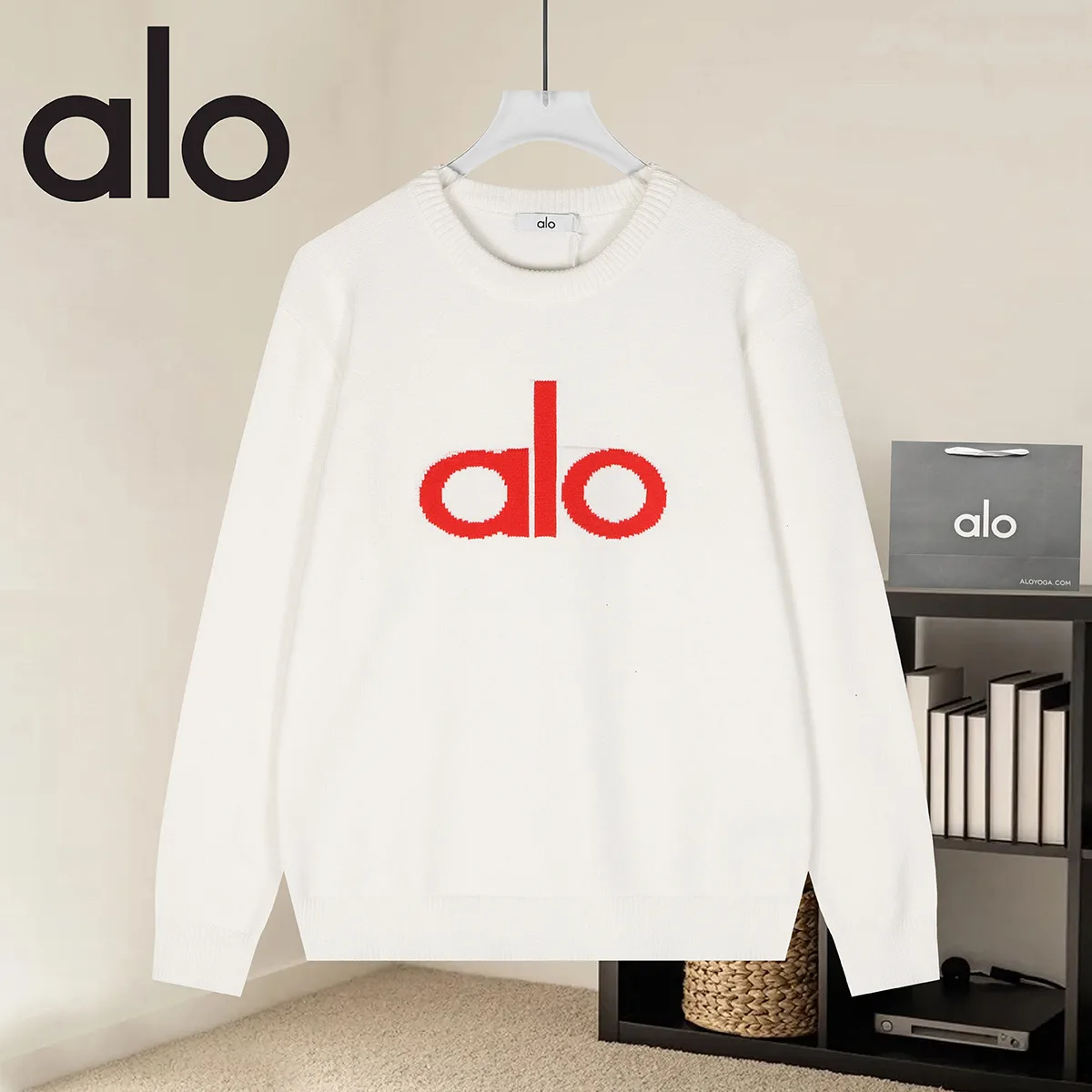 Logo Jacquard Short-Sleeve Knit Sweater D18521624