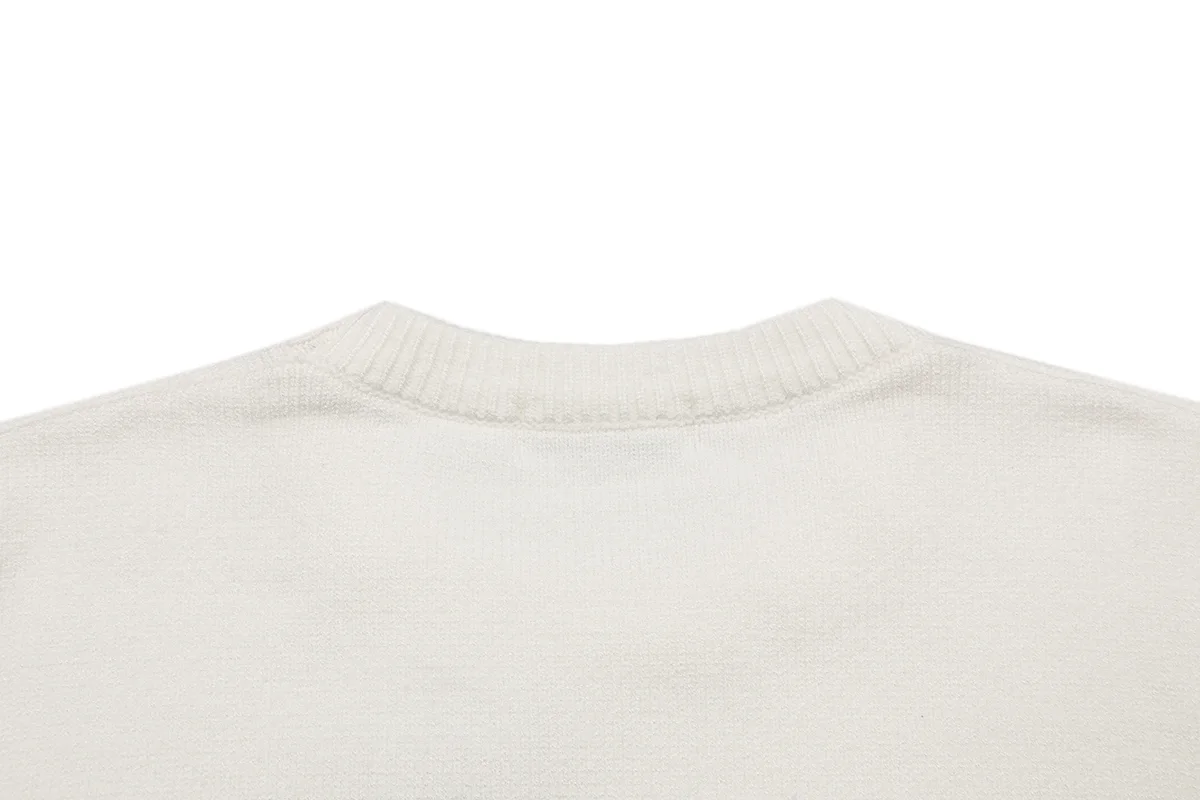 Logo Jacquard Short-Sleeve Knit Sweater D18521624 — view 4