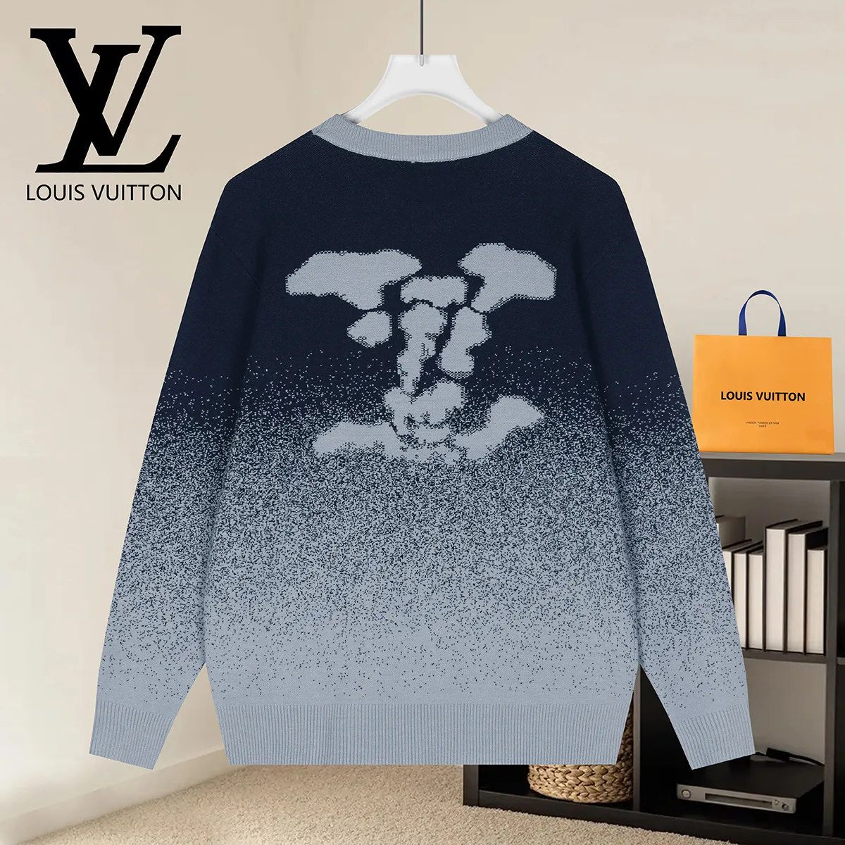 Logo Jacquard Ombré Knit Sweater D18521618 — view 2
