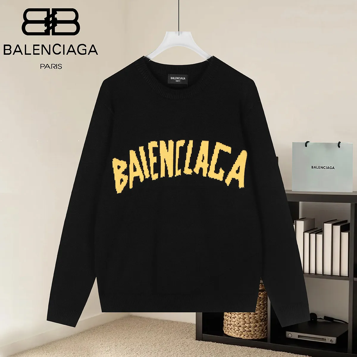 Logo Jacquard Crew-Neck Knit Sweater D18521565