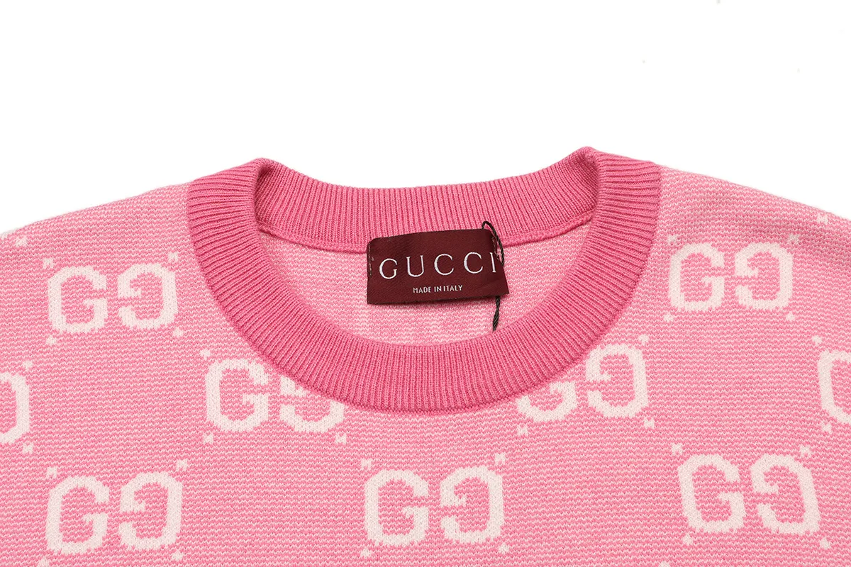 GG Monogram Jacquard Cotton Knit Sweater D19021643 — view 3