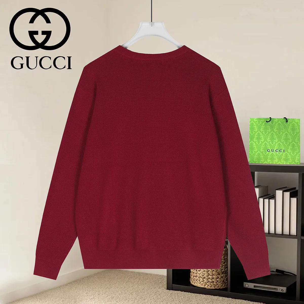 Logo Jacquard Striped Knit Sweater D19021648 — view 2