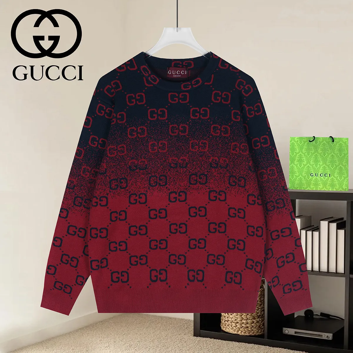 GG Monogram Gradient Knit Sweater D19021642