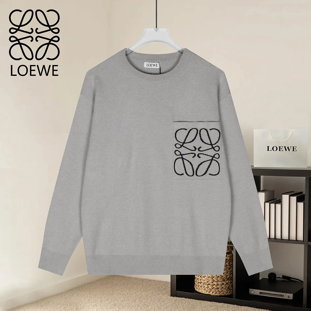 Anagram Pocket Modal-Blend Sweater D19021580