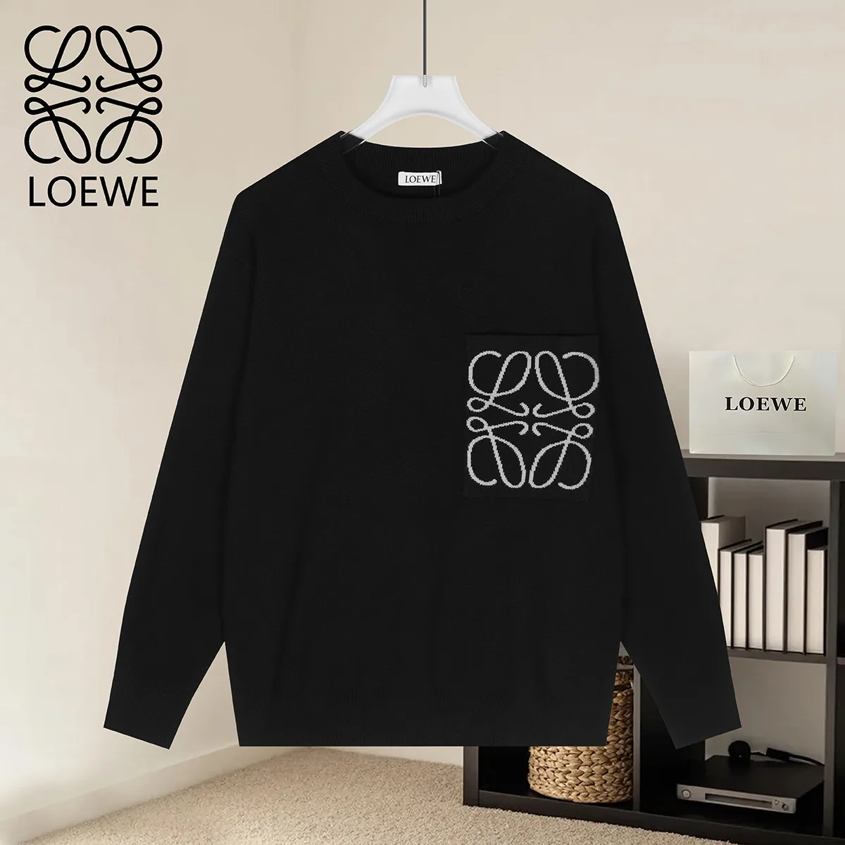 Anagram Pocket Modal-Blend Sweater D19021578