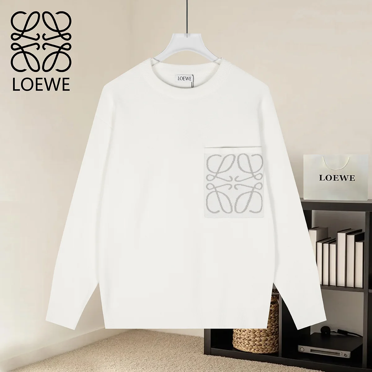 Anagram Pocket Modal-Blend Sweater D19021581