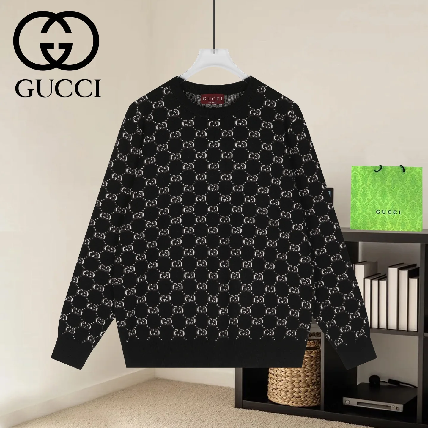 GG Monogram Jacquard Cotton Sweater D19521633