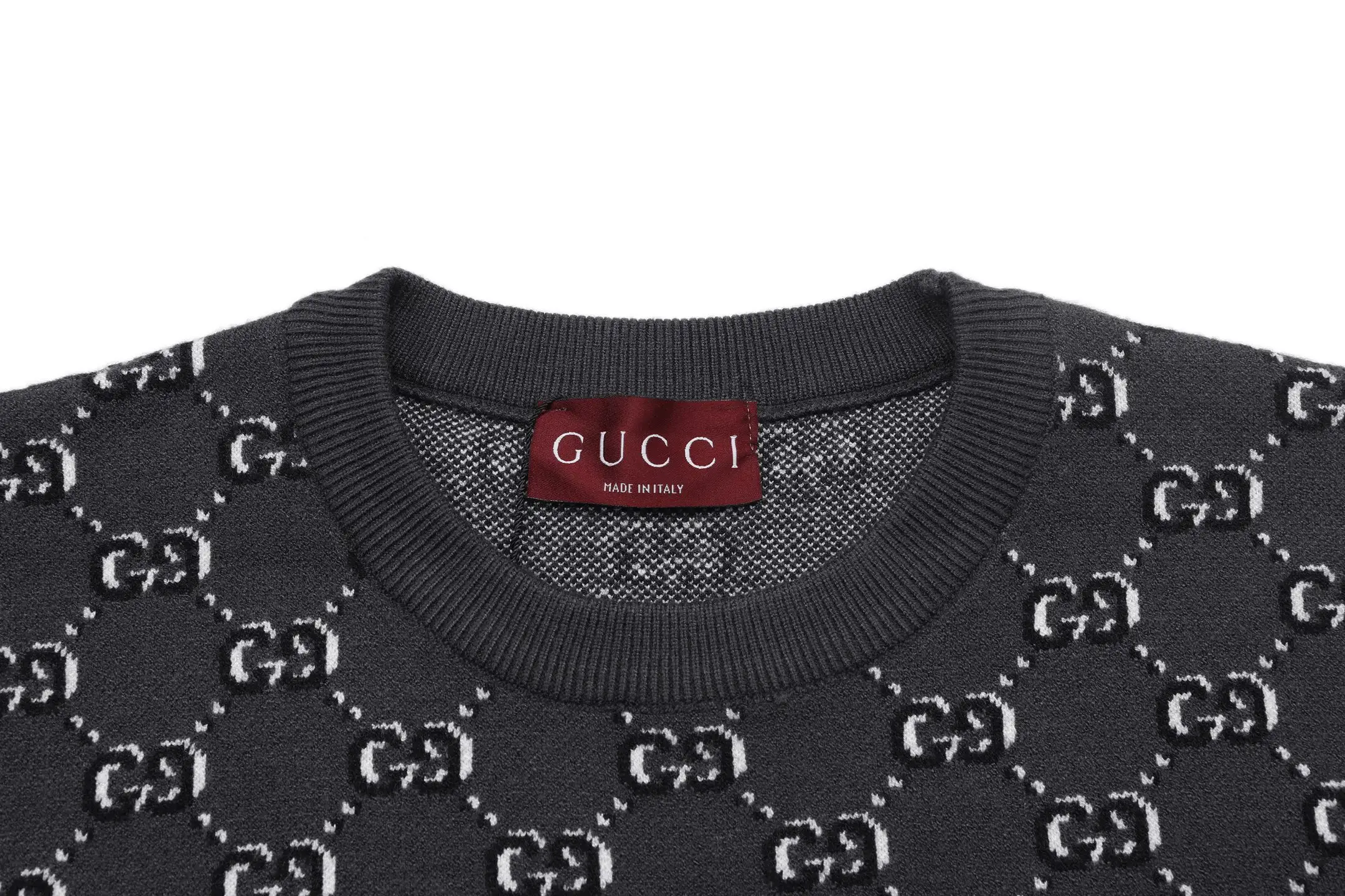 GG Monogram Jacquard Cotton Knit Sweater D19521634 — view 3