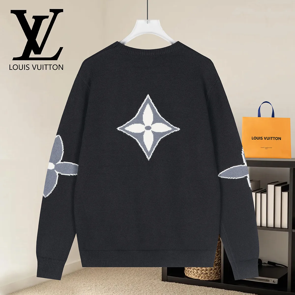 Logo Jacquard Crew-Neck Knit Sweater D20021622 — view 2