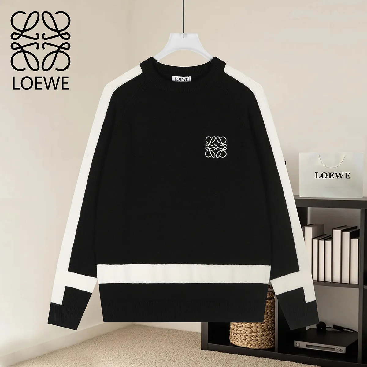 Anagram Intarsia Modal-Blend Sweater D20021571
