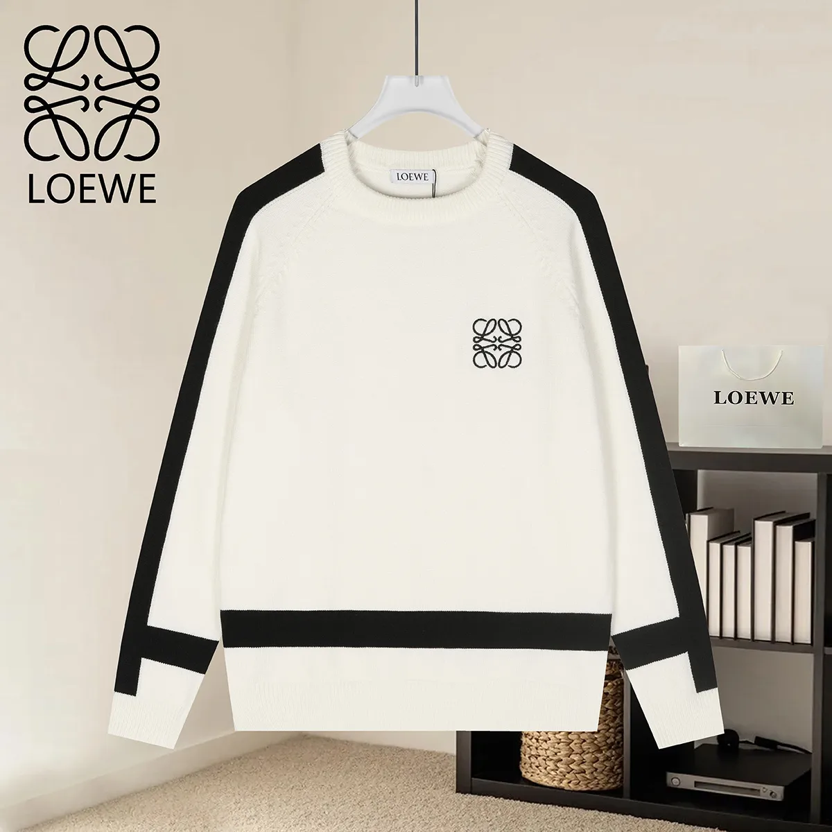 Anagram Intarsia Modal-Blend Sweater D20021570