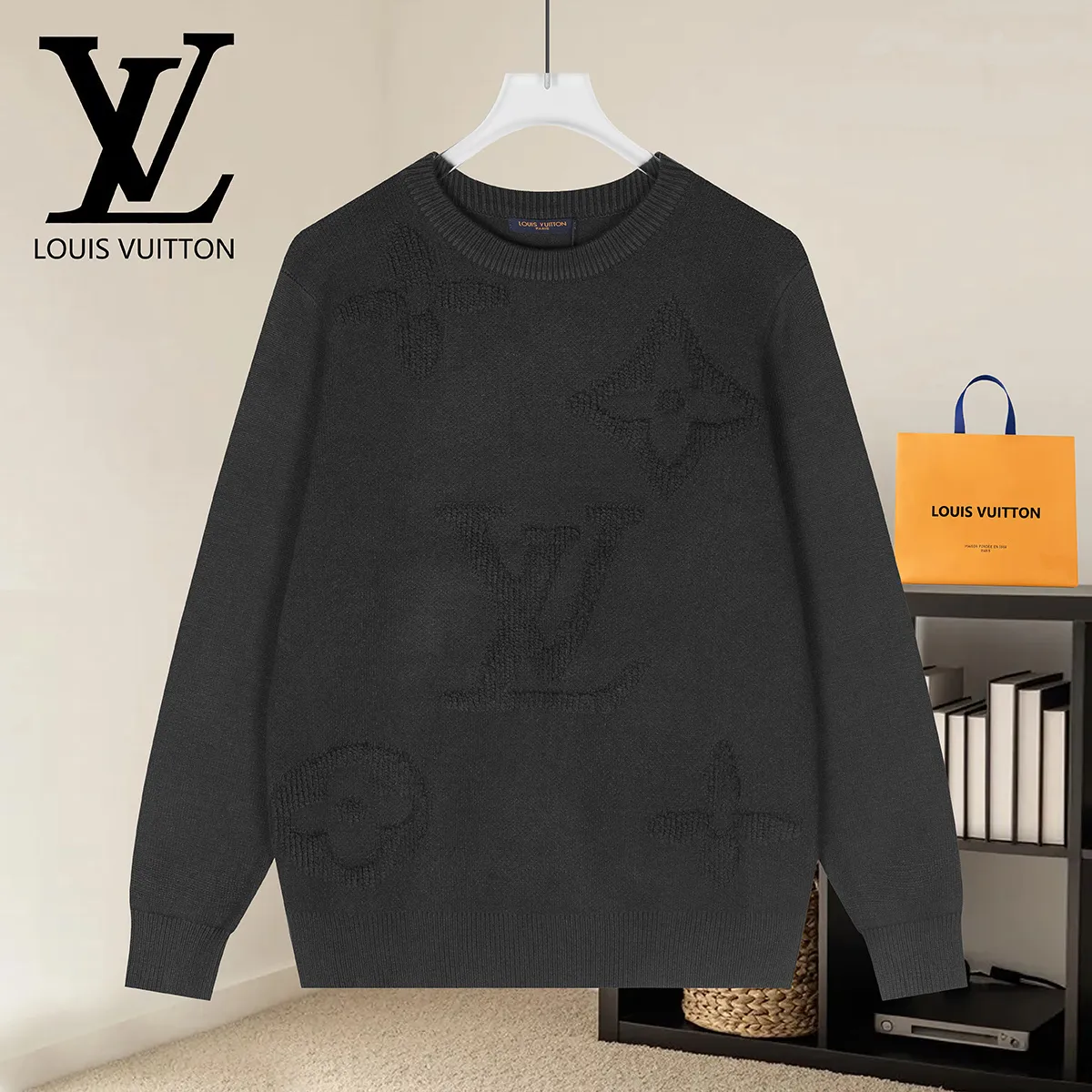 Monogram Jacquard Towel Embroidery Sweater D20021593