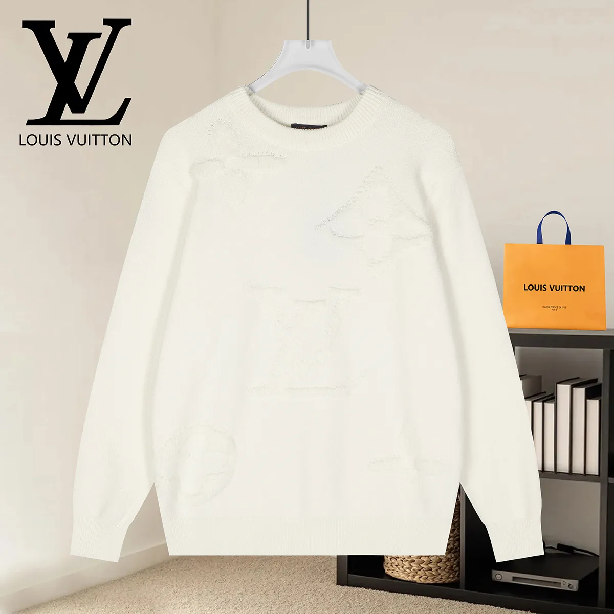Monogram Jacquard Crew-Neck Sweater D20021594