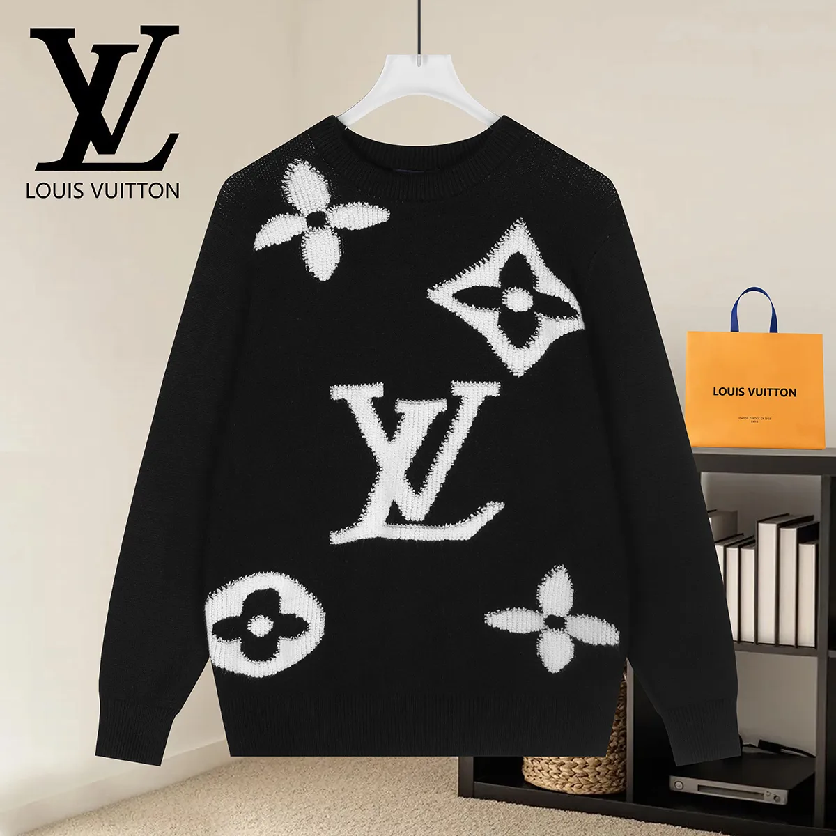 Monogram Jacquard Towel Embroidery Sweater D20021615