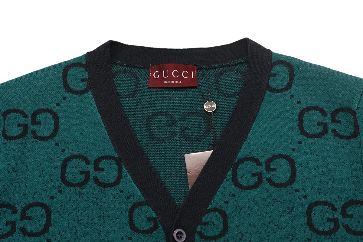 GG Monogram Jacquard Knit Cardigan D20521638 — view 3