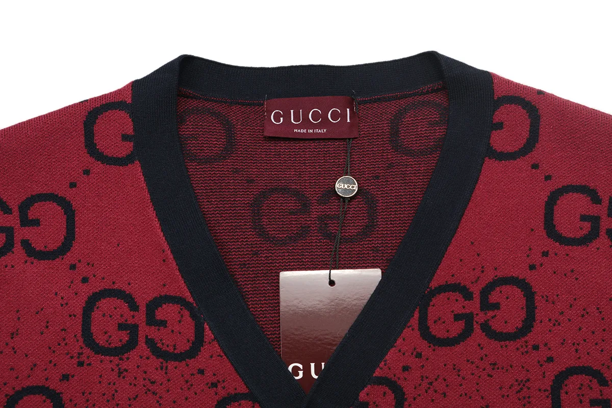 GG Monogram Jacquard Knit Cardigan D20521637 — view 3