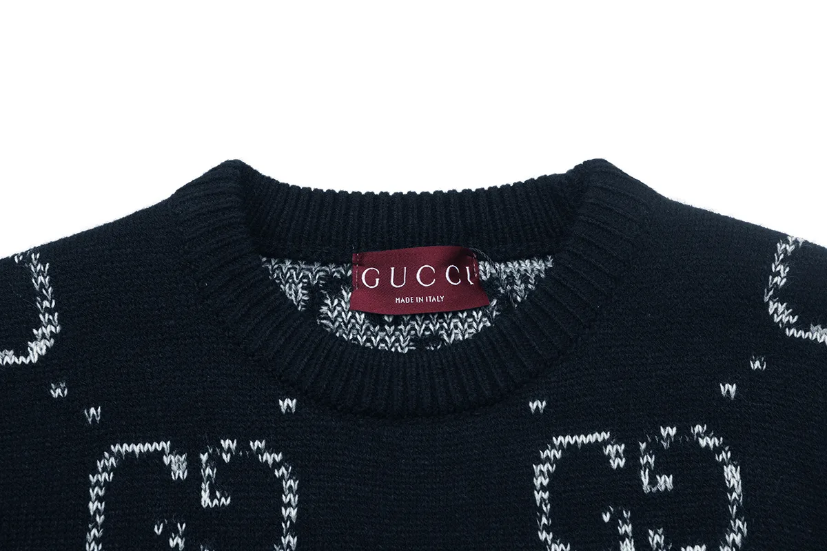 GG Monogram Intarsia Wool Sweater D20021639 — view 3