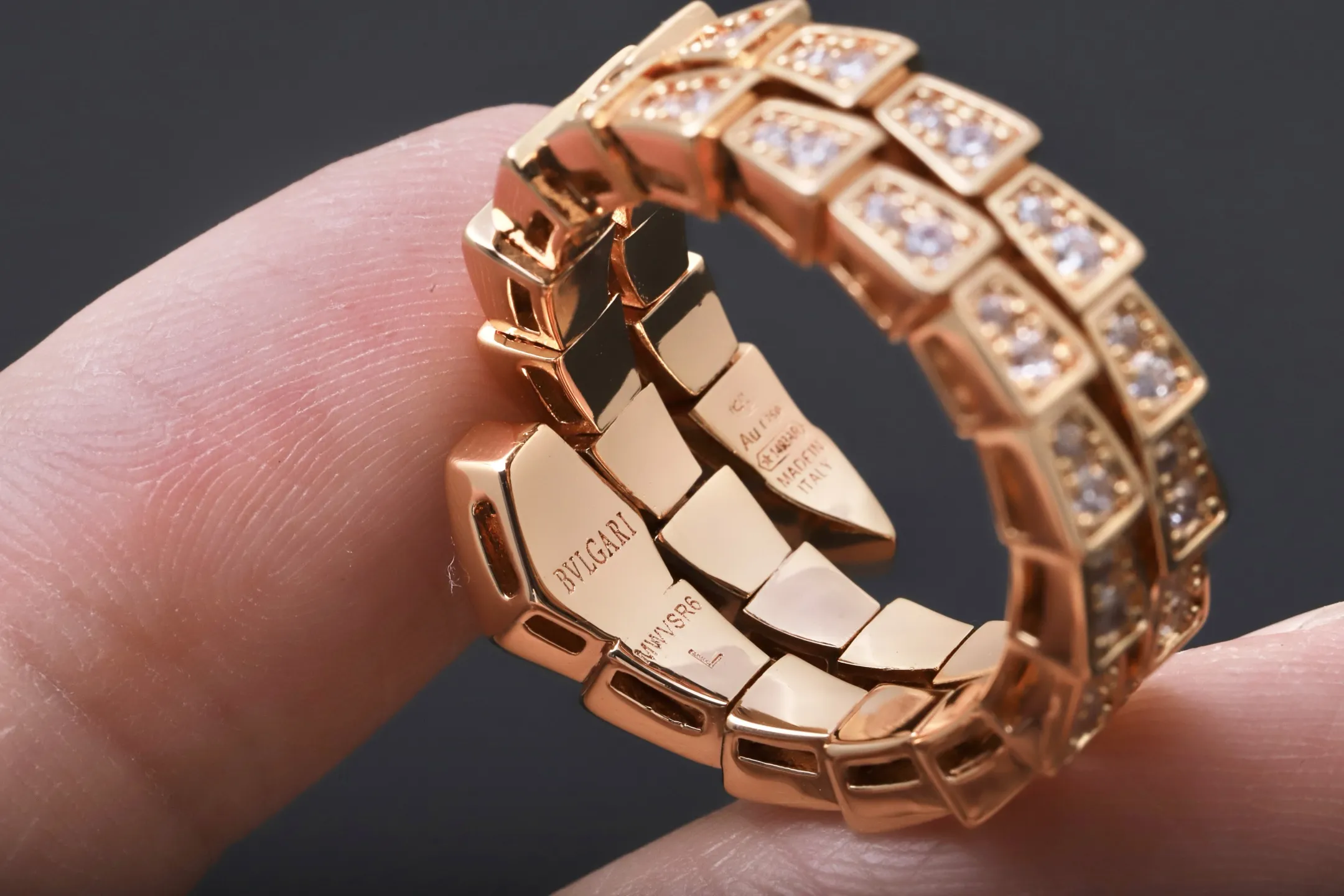 Serpenti Viper Double-Coil Ring D19517701 — view 8