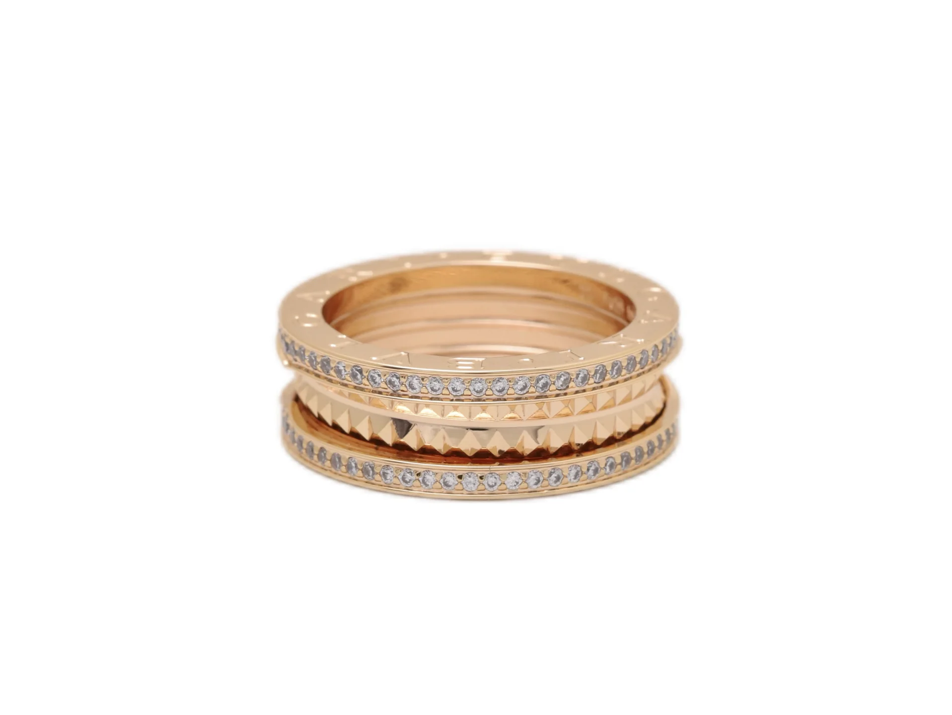 B.zero1 Rock Two-Band Ring with Pavé Diamonds D15017668