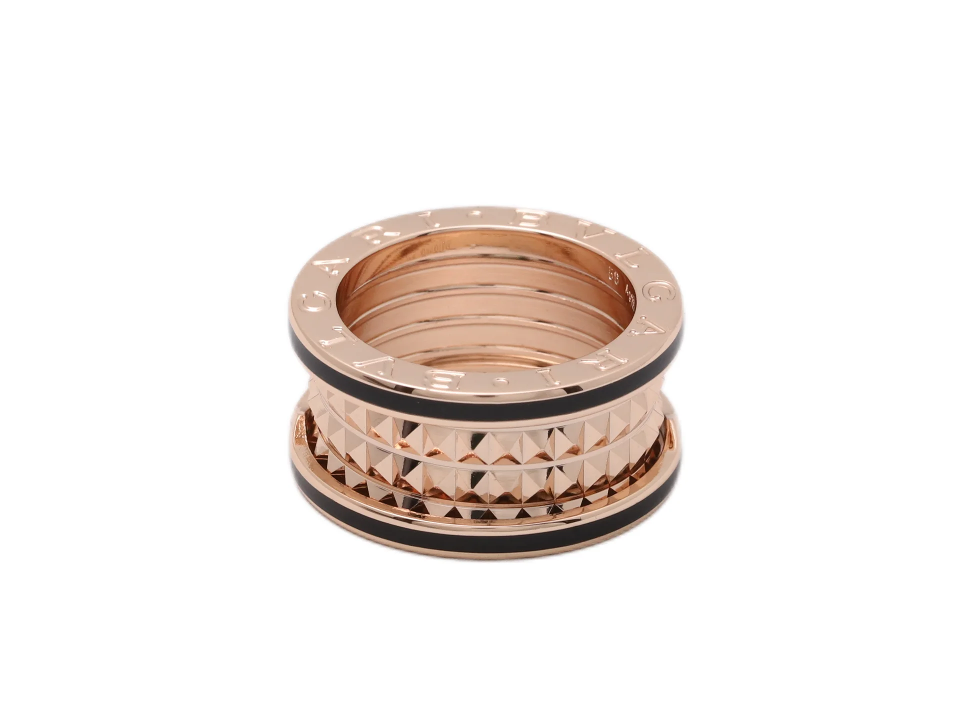 B.zero1 Rock Four-Band Ring with Black Ceramic D16017202