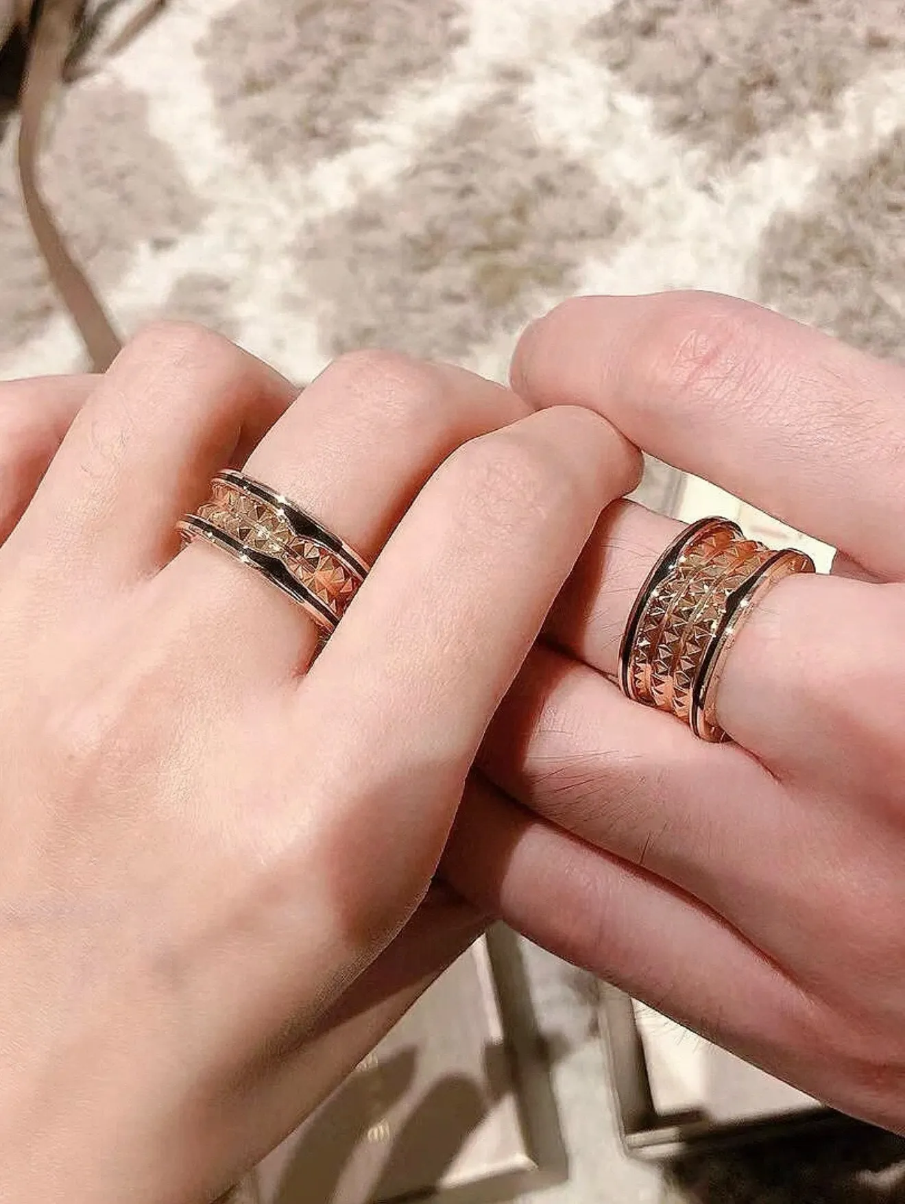 B.zero1 Rock Four-Band Ring with Black Ceramic D16017202 — view 9