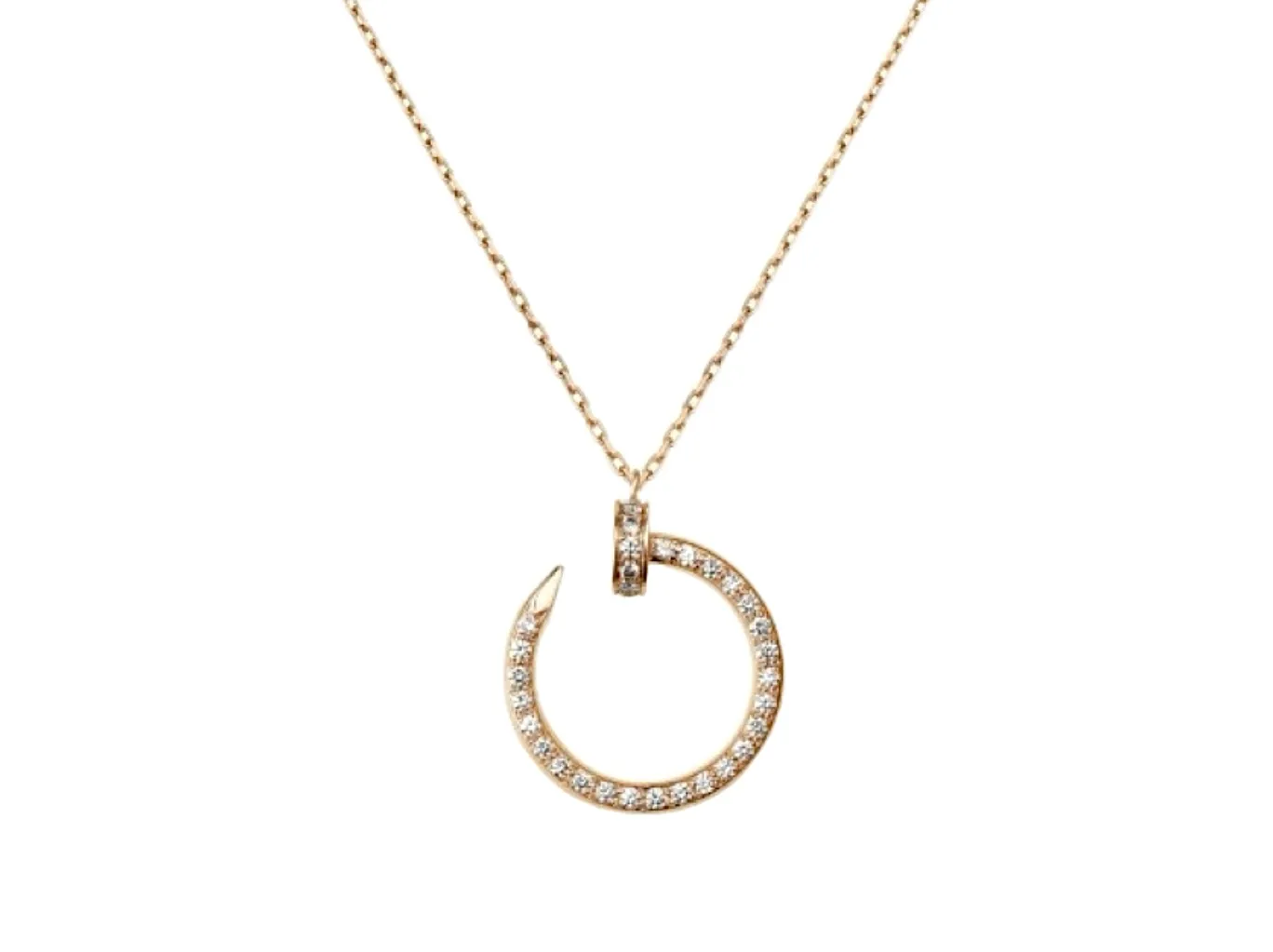 Juste un Clou Pavé Pendant Necklace (Gold-Plated Brass) D13516708