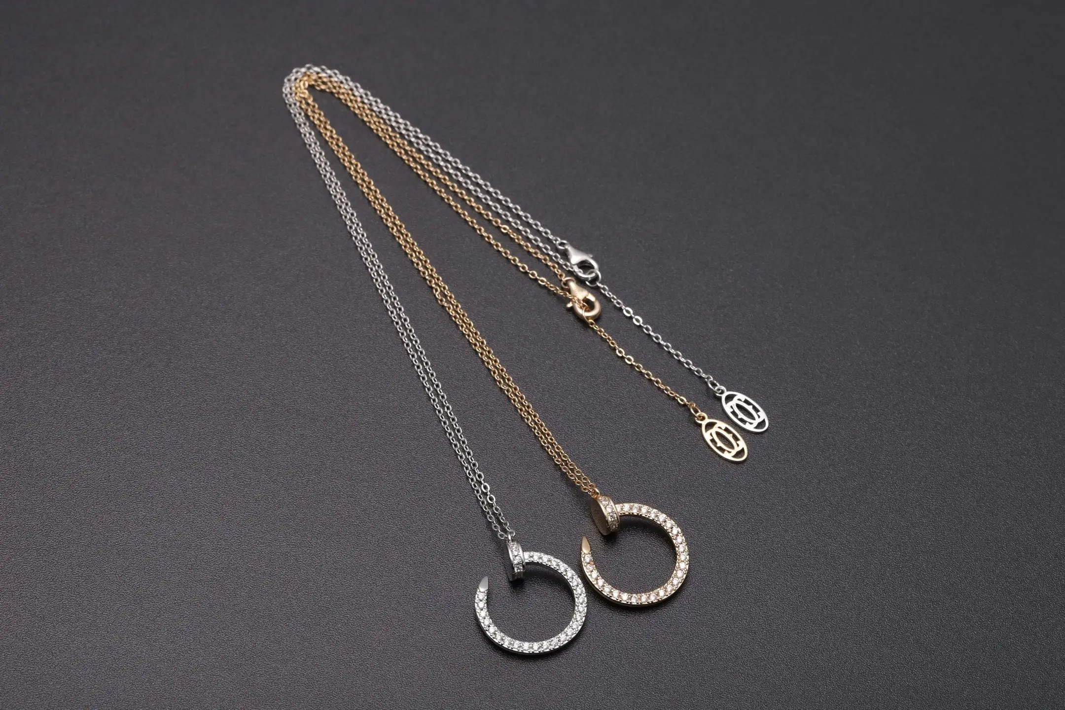 Juste un Clou Pavé Pendant Necklace (Gold-Plated Brass) D13516708 — view 4