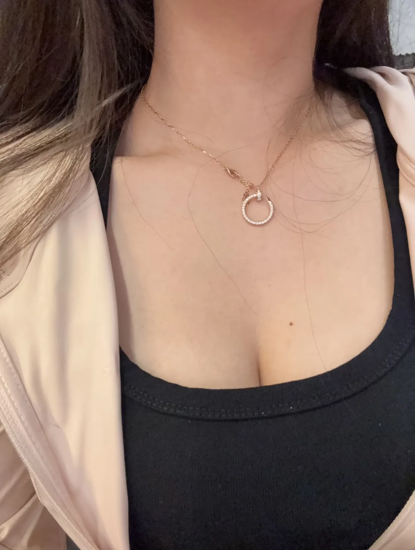 Juste un Clou Pavé Pendant Necklace (Gold-Plated Brass) D13516708 — view 9
