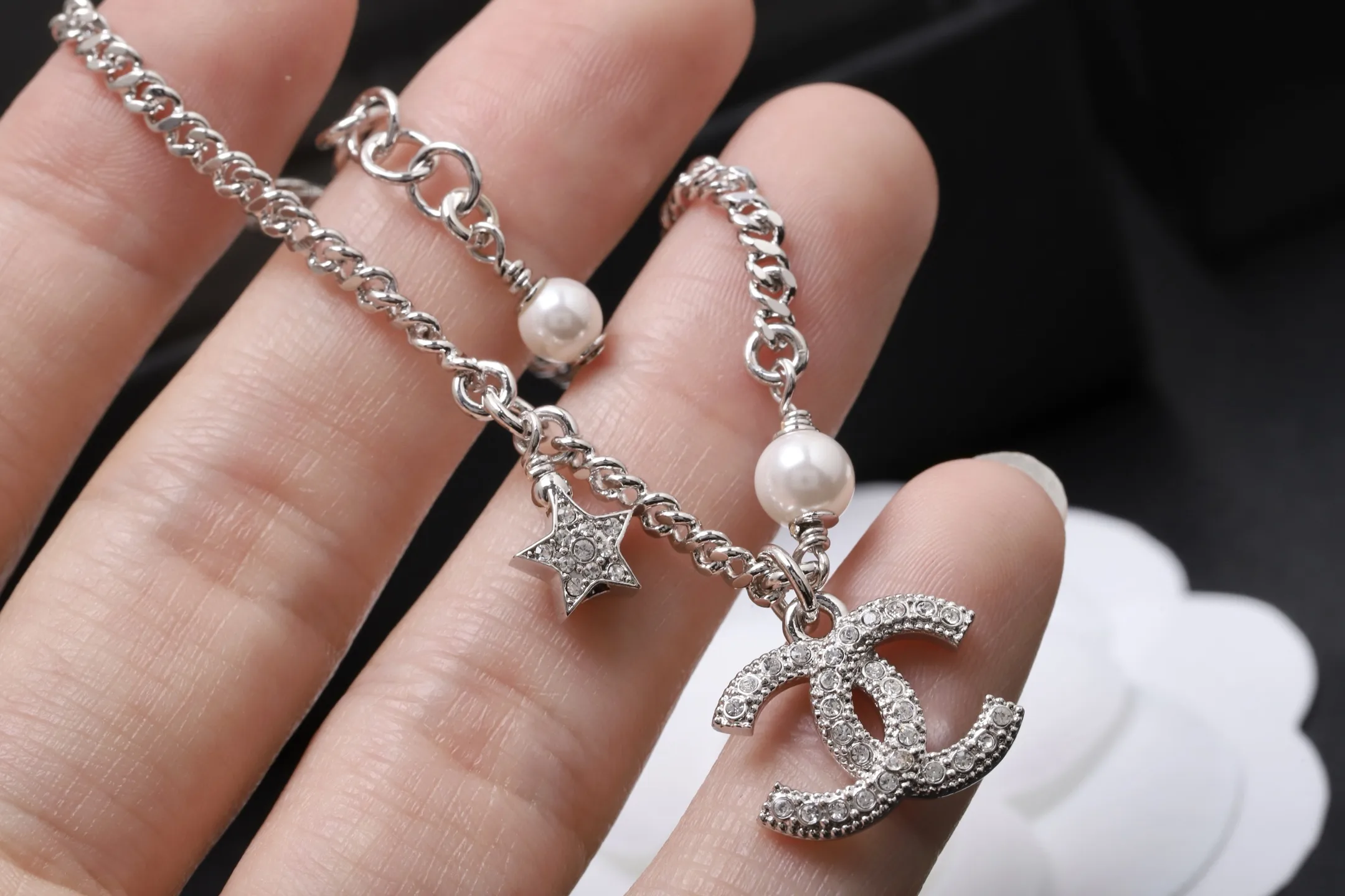 Crystal and Pearl Star Charm Bracelet D14017342 — view 4